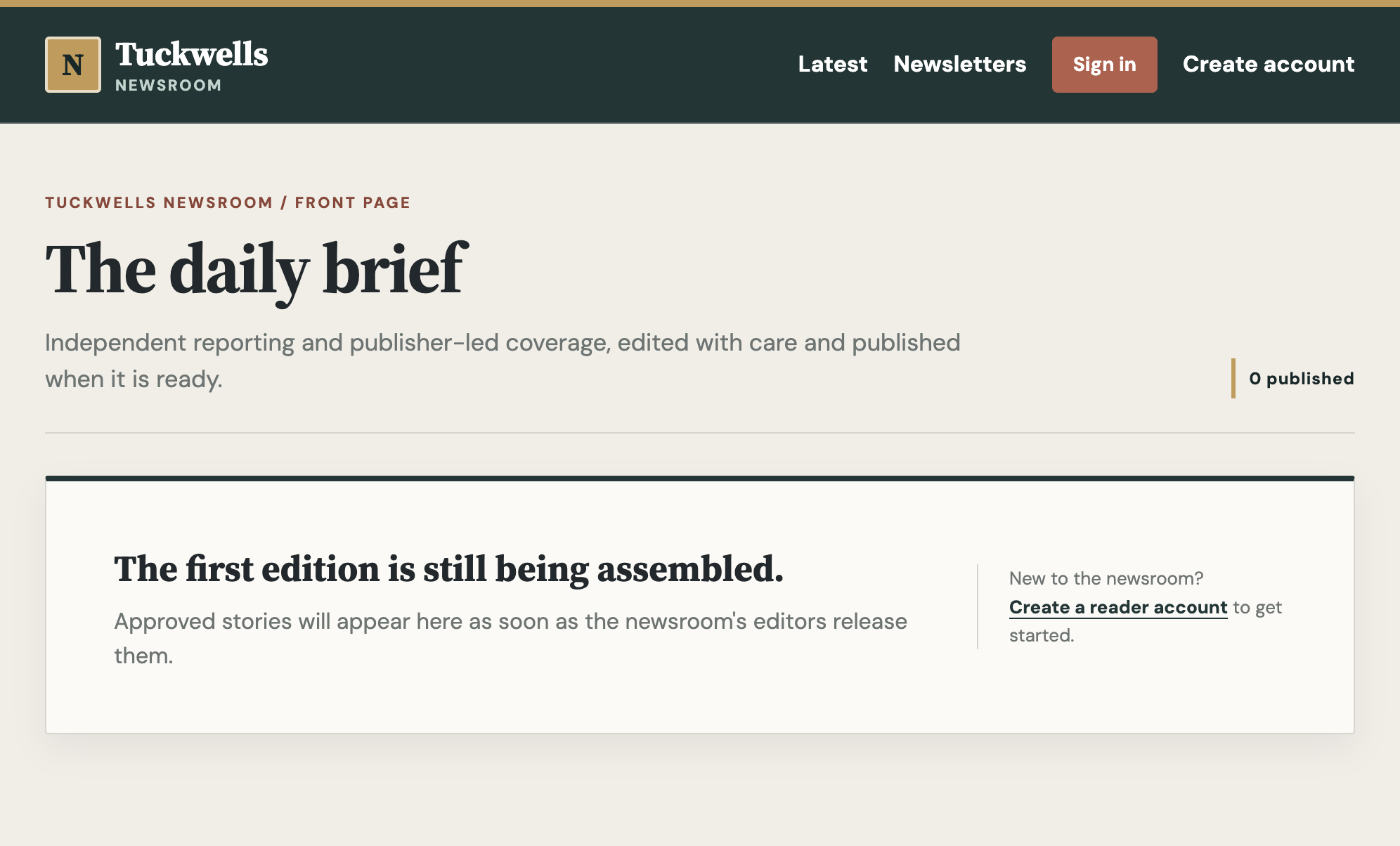 Tuckwells Newsroom project preview